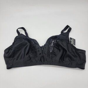 NWT Instant Shaping By Plusform Bra Women's Wireless Size 46B Black #1629 NEW